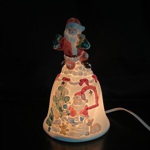 Christmas Around The World Lighted Santa Bell, Vintage Collectors Item